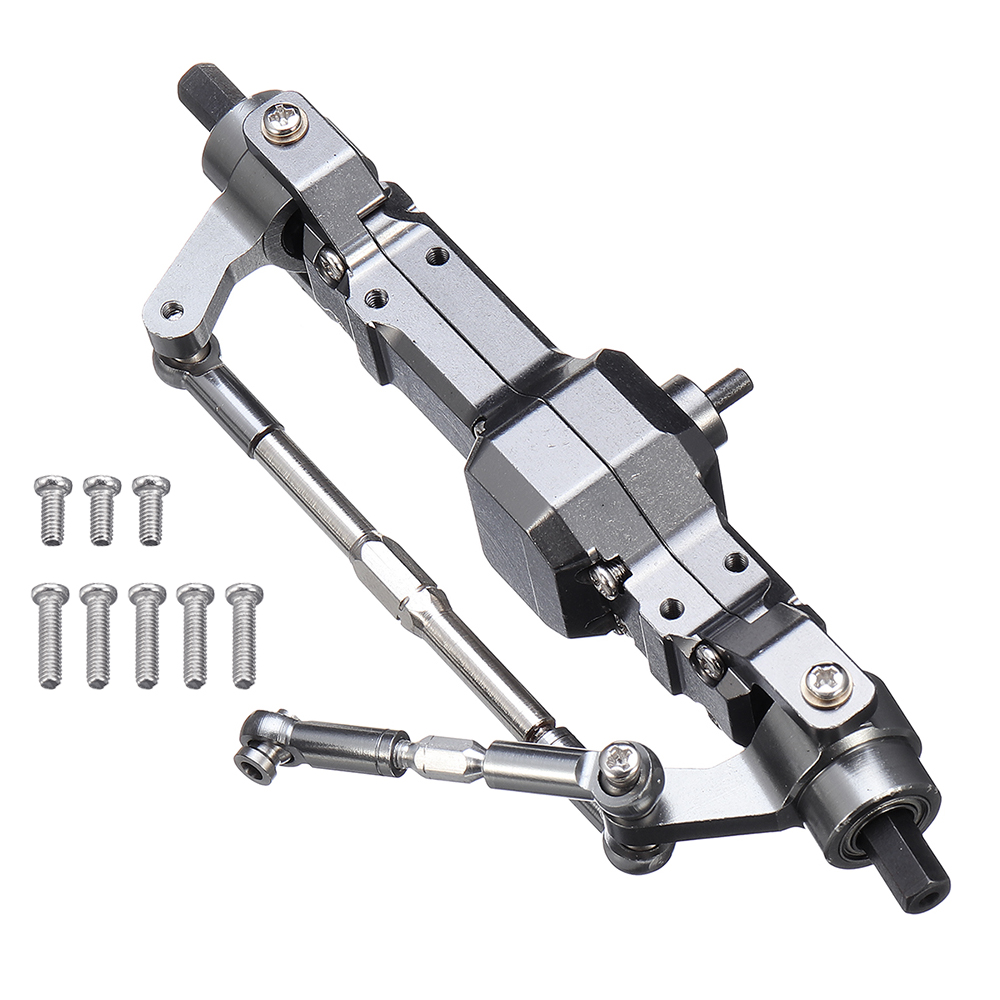 Titanium Color All Metal Front /Rear Bridge Axle For WPL HengLong 1/16 Military Truck RC Car Part