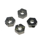 LRP RC Car 1/10 Aluminium Wheel Adapter Blue 4pcs ART 122503