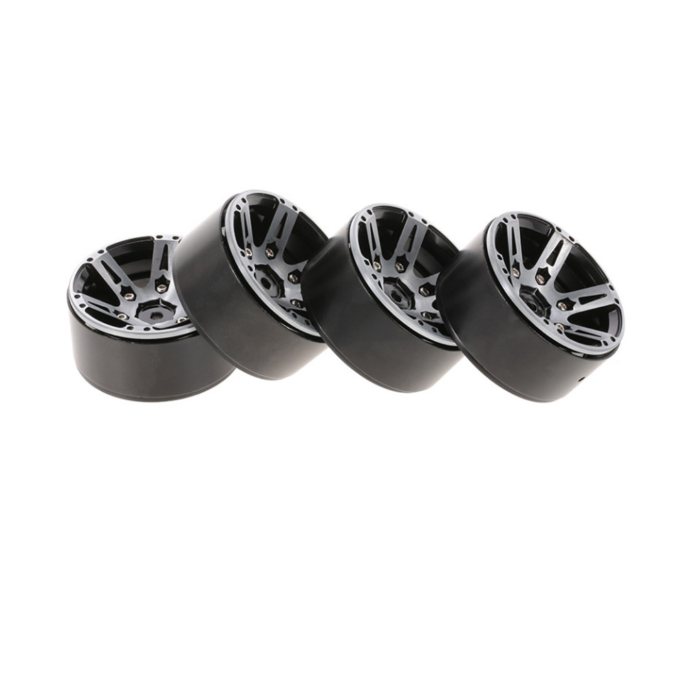 TPOWER 4PC 1.9 Inch Metal Tire Wheel With Screws For 1/10 RC Car Crawler Axial SCX10 90046 D90  