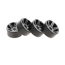 TPOWER 4PC 1.9 Inch Metal Tire Wheel With Screws For 1/10 RC Car Crawler Axial SCX10 90046 D90  