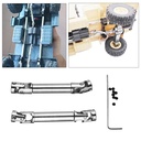 URUAV 2PCS Upgrade Parts Silver Metal Drive Shaft For WPL HengLong 1/16 RC Crawlers Car
