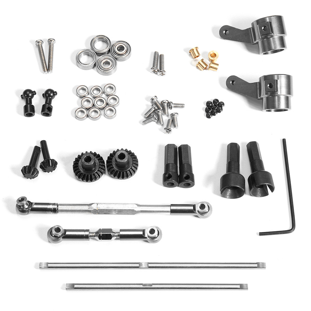 WPL Upgrade Metal Gear Bridge Axle Set For 1/16 Rc Car Trunk 