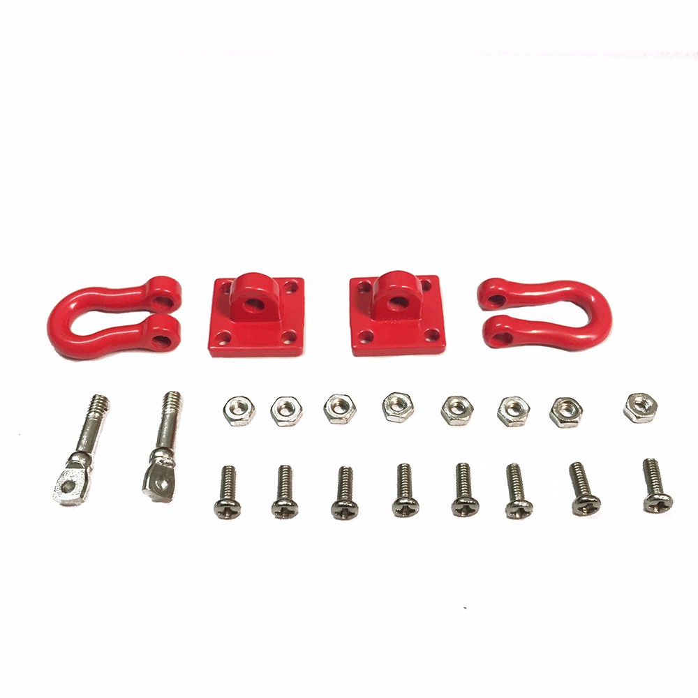 Trailer Hook Chain Tow Buckle Rescue Buckle for 1/10 Axial SCX10 90046 RC4WD D90 CC01 RC Car Parts