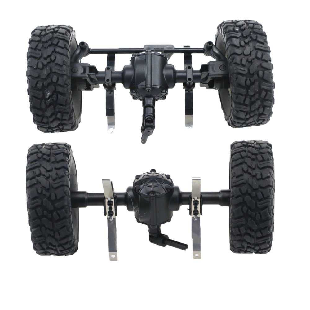 JJRC Q61 4WD Front And Rear Bridge Axle Set For 1/16 Military Truck Rc Car Green Wheel