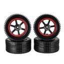 4PCS Front Rear Wheel Rim Tires for 23211 KY-1881 1/20 RC Car Vehicles Model Parts