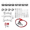 WPL Rear Bumper Protector+Head Light+Film Parts+Tow Trailer Hitch Hook+Spring Firm Parts+Bean