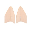 A pair of RC Airplane Spare Part Wooden Vertical Tail Stabilizer Fin