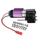 Upgraded Metal Transfer Gear Case with 370 Motor For WPL 1/16 4WD 6WD JJRC Q60 Q61 Black