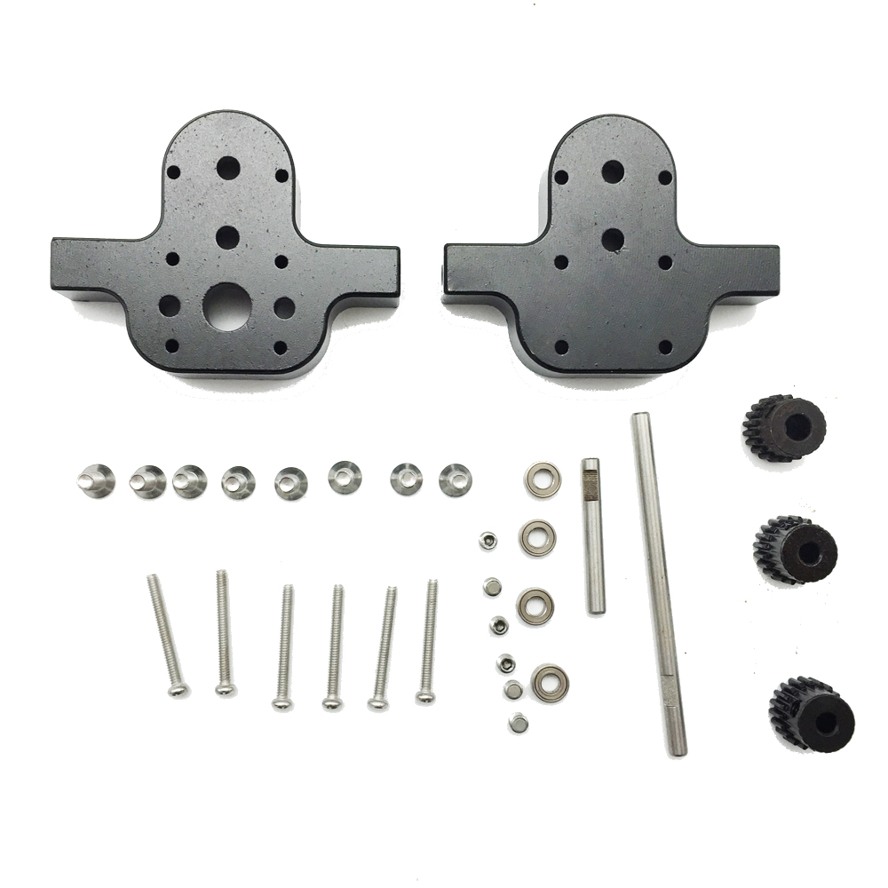 URUAV All Metal Transfer Gear Case Kit w/o Motor for WPL B16 B24 B36 C24 JJRC Q65 1/16 Rc Car Parts