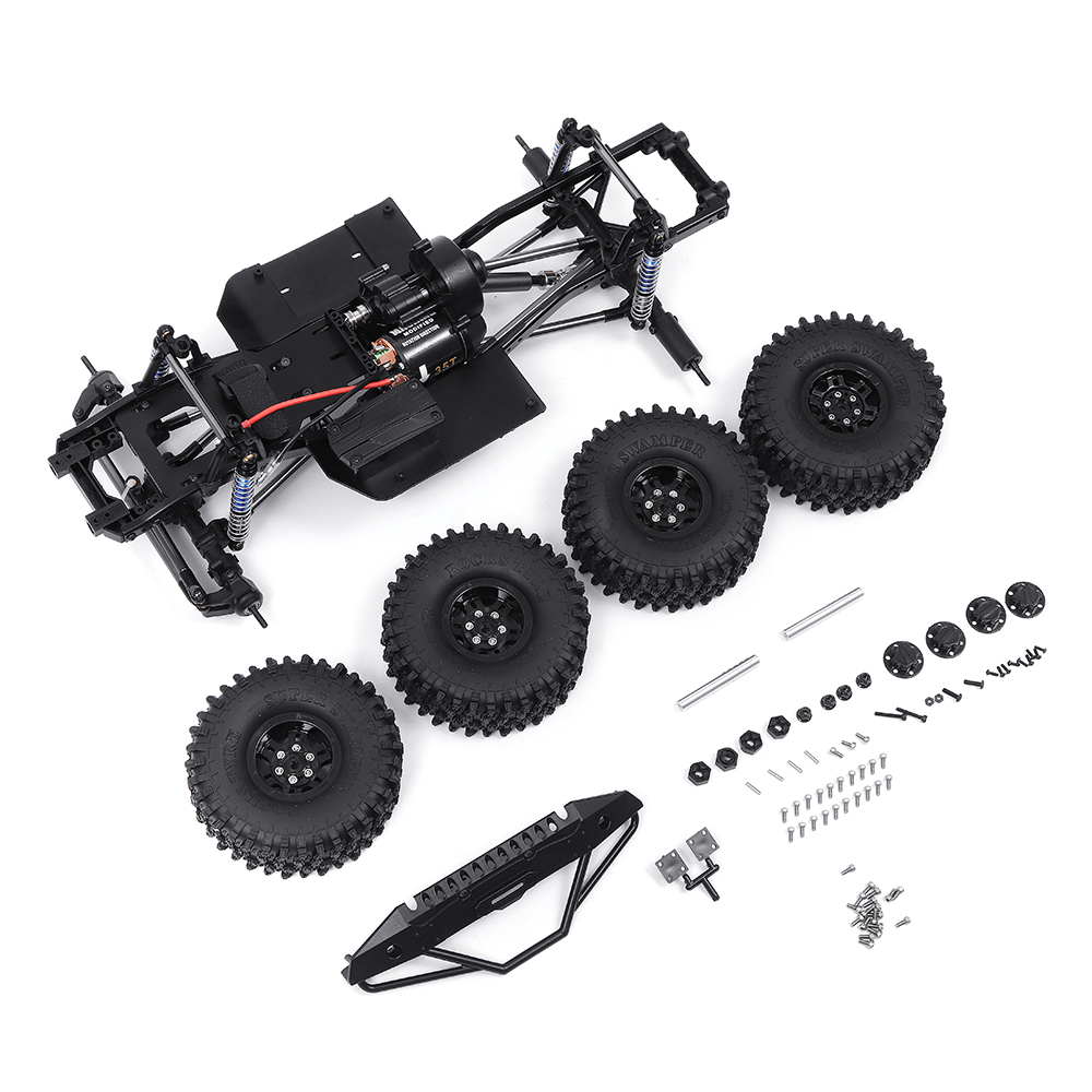 Metal Frame Chassis For SCX10II 1/10 RC Car Vehicle Models Parts With 540 Motor