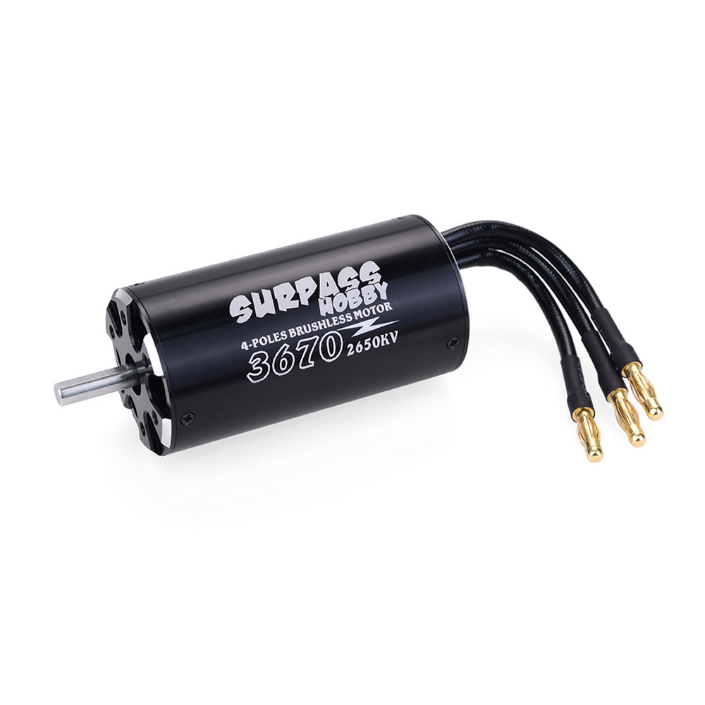 Surpass Hobby 3670 2650KV 4 Poles Internal  Sensorless Brushless Motor for RC Car Boat Model 