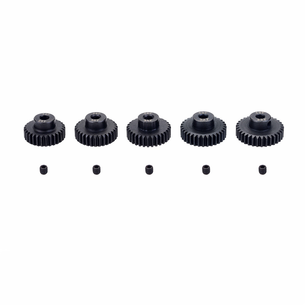 5PCS 48DP 29T 30T 31T 32T 33T Metal Pinion Motor Gear for 3.175mm Shaft 1/10 RC Car Engine