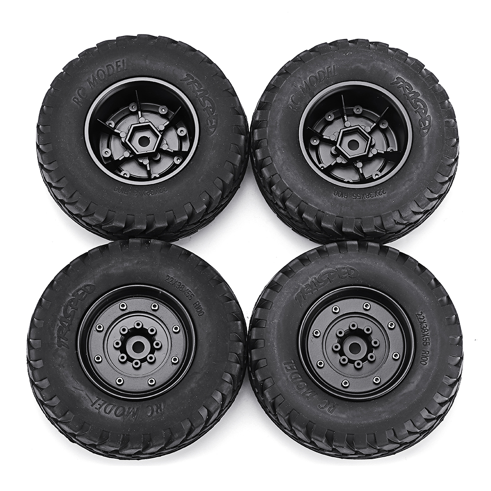 4PCS Rims & Tires RC Car Wheels for HG P408 1/10 RC Car Spare Parts 4ASS-PA008