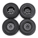 4PCS Rims & Tires RC Car Wheels for HG P408 1/10 RC Car Spare Parts 4ASS-PA008