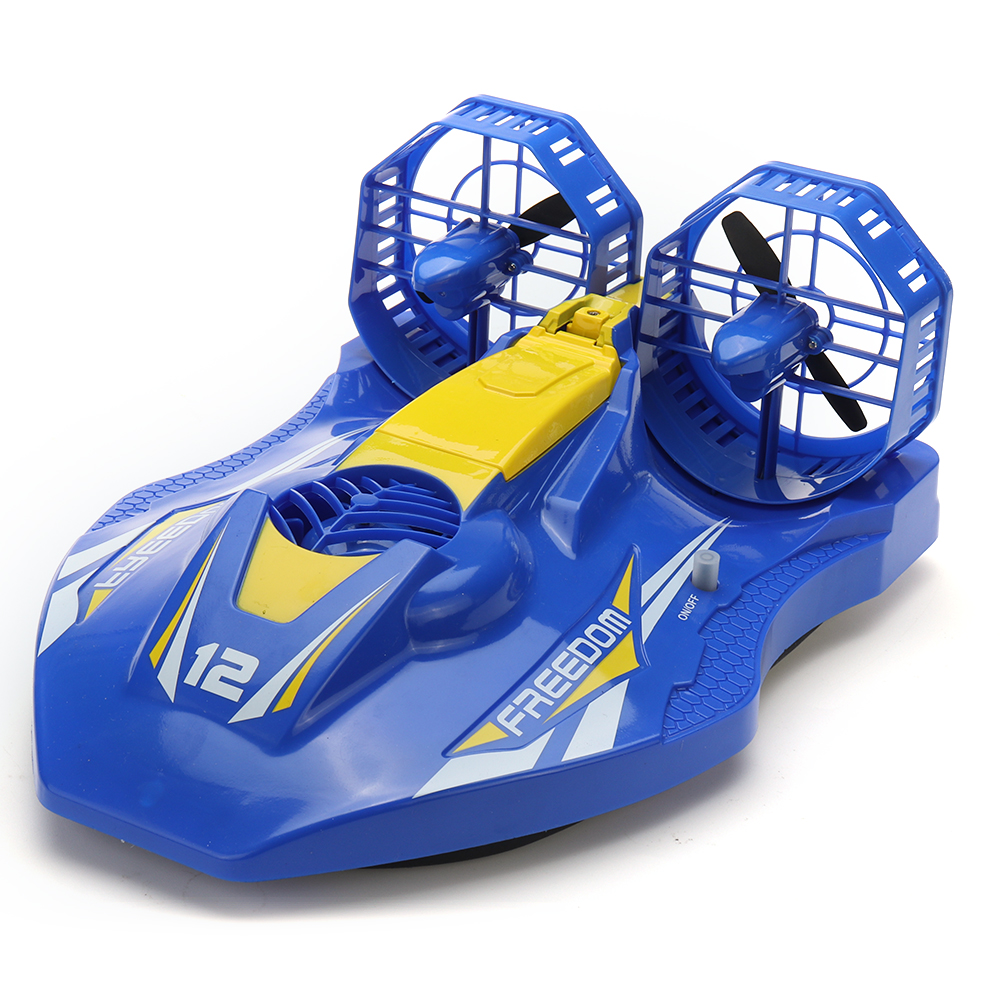 TKKJ A1 2.4G 4CH RC Twin-propeller Hovercraft EP Amphibious Boat with Double Motors RTR Model 