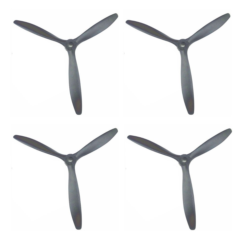 4PCS QTmodel 1060 10x6 inch Efficient 3 Leaf Blade Propeller for RC Airplane