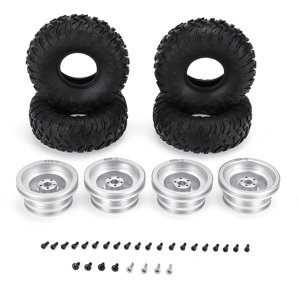 RBR/C 1/12 For WPL B14 B24 C14 C24 C34 C44 MN D90 91 96 99 99S Metal RC Car Wheel Hub+Tire Parts