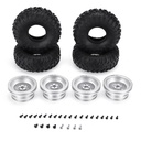 RBR/C 1/12 For WPL B14 B24 C14 C24 C34 C44 MN D90 91 96 99 99S Metal RC Car Wheel Hub+Tire Parts