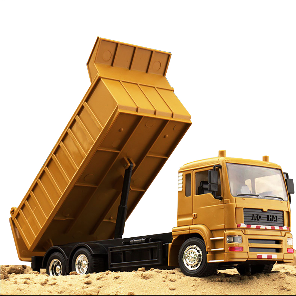 1/24 2.4G RC Car Dump Engineer Truck W/ Music Light Children Vehicle Models Toy