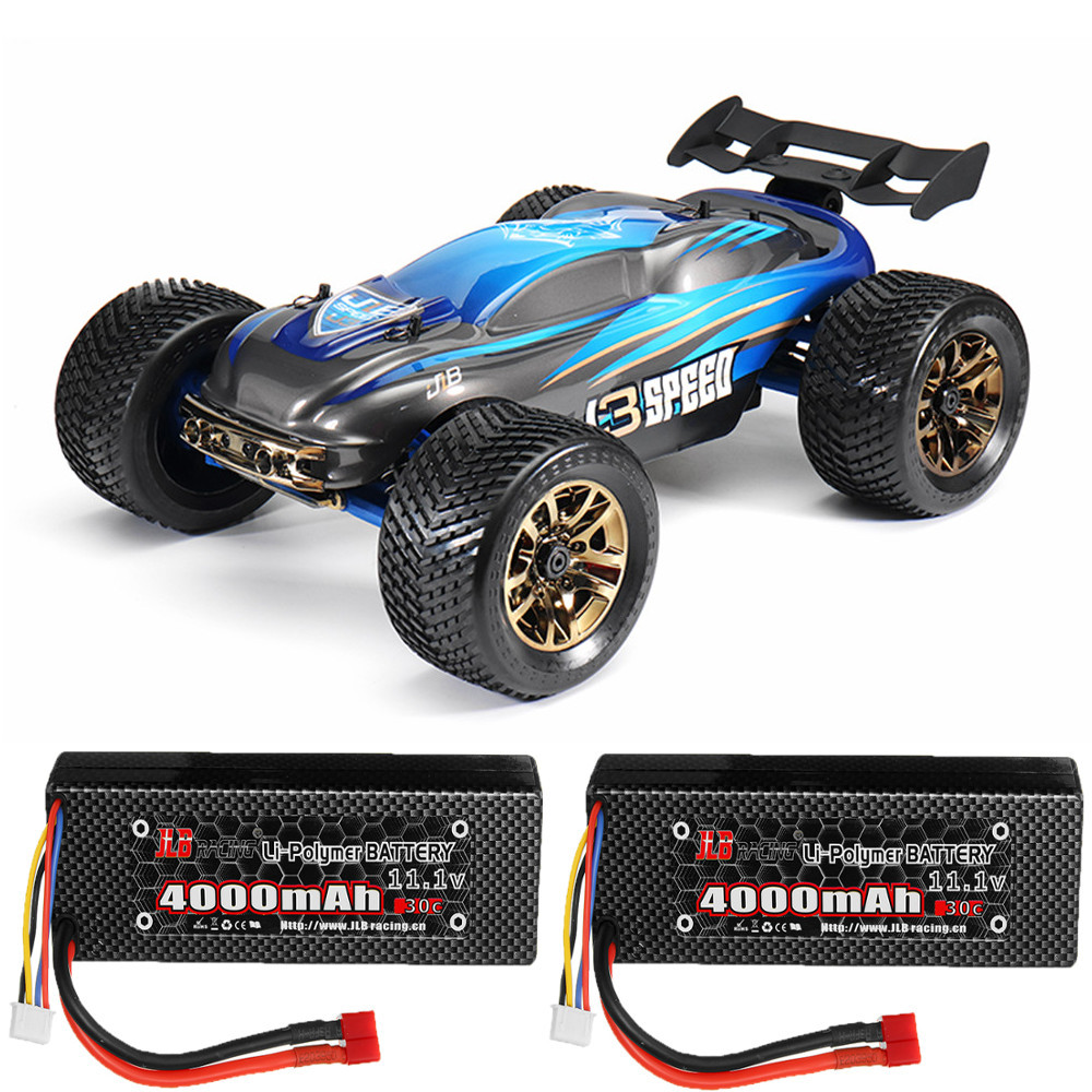 JLB Racing J3 Speed w/ 2 Battery 120A Upgraded 1/10 2.4G 4WD Truggy RC Car Truck Vehicles RTR Model
