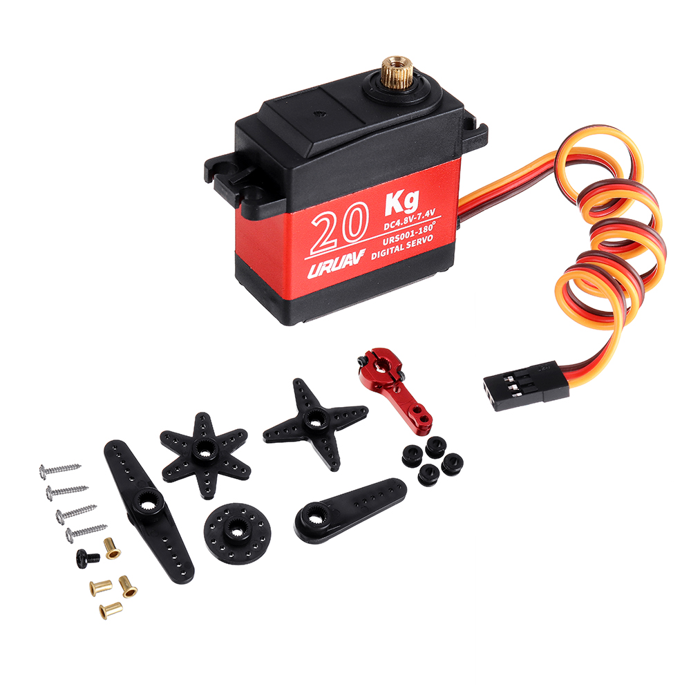 URUAV URS001 180deg 20KG Digital Metal Gear Servo Waterproof CNC For RC Car Models/Quadcopter/Helicopter/Robot/Intelligent Robot Arm