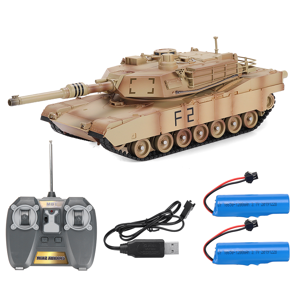 M1A2 1/24 2.4G RC Tank Car Vehicle Models W/ Two Battery