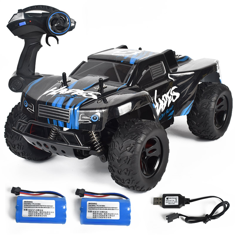 1/14 RTR Two Battery 2.4G RWD 30km/h RC Car Vehicles Models High Speed Off-Road Truck Kid Children Toys