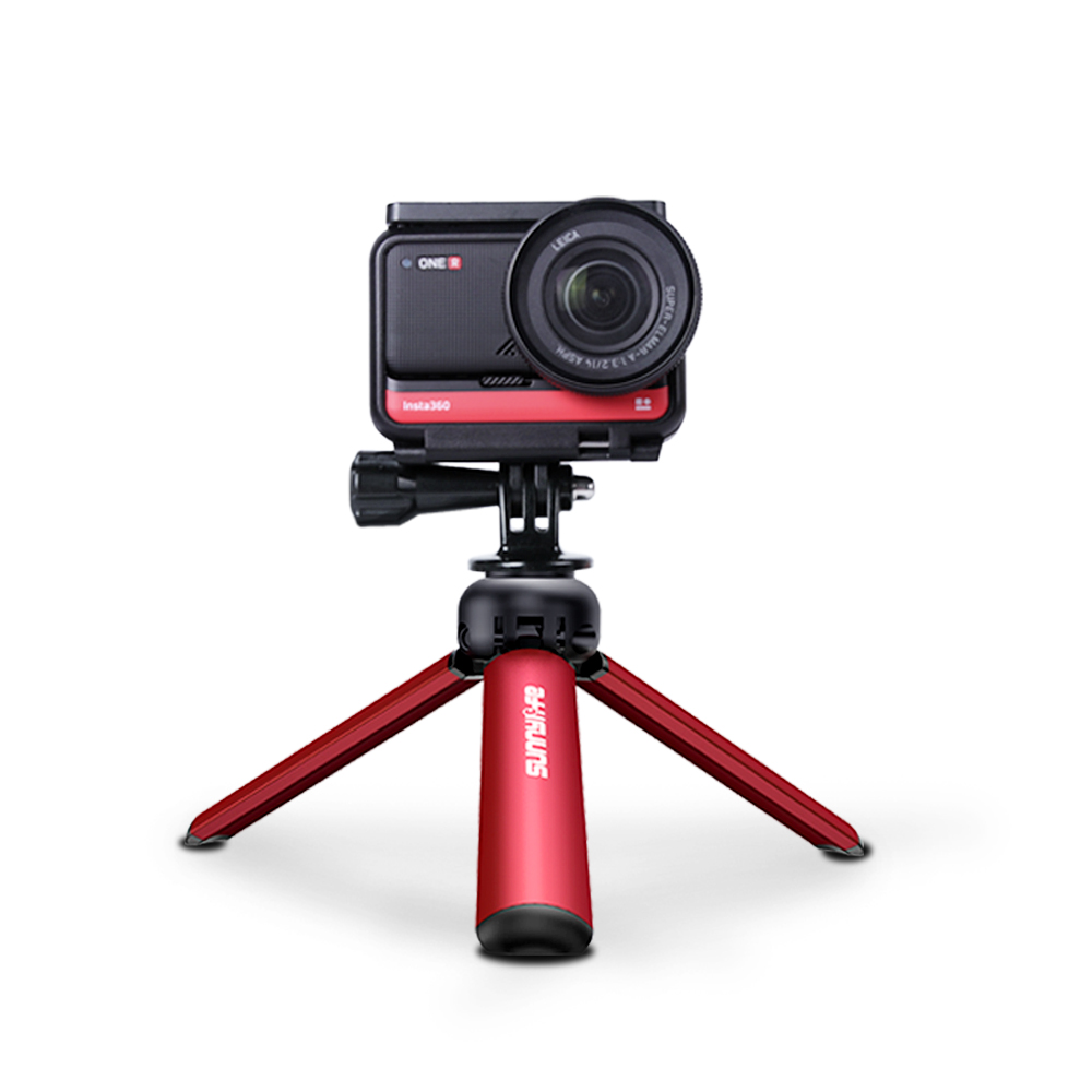 Sunnylife Mini Desktop Tripod Aluminum 13cm/17cm Red/Titanium  Bracket for GoPro 9 OM4 Camera
