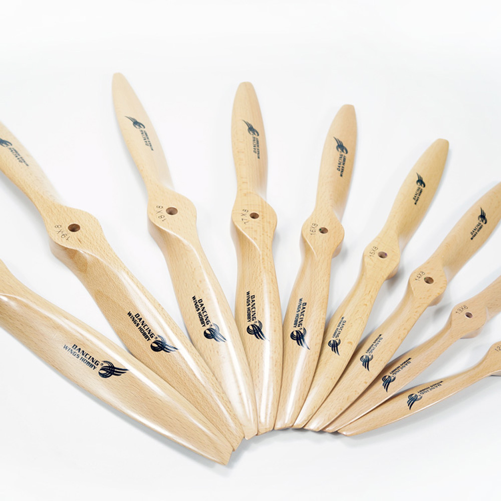 1 Piece Dancing Wings Hobby 12-18 Inch Beech Wooden Propeller 12x6 13x6 14x8 15x8 16x8 17x8 18x8 19x8 20x8 for Nitro Engine & Gasoline Engine RC Airplane