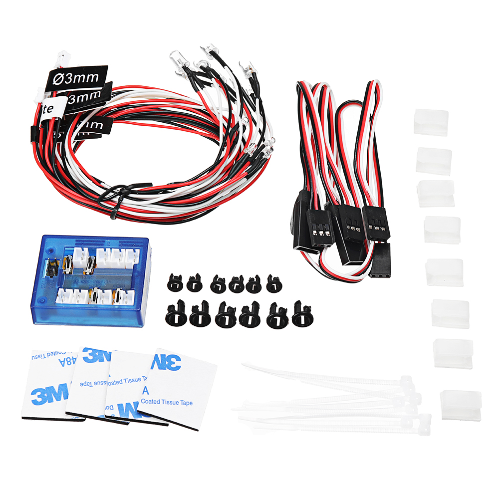 WPL D12 1/10 Simulate RC Car LED Light Brake Reversing lights Vehicle Model Parts