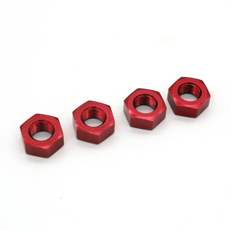 4PCS JLB Upgraded Metal 17mm Hexagon Lock Nut EA1015 for JLB J3 1/10 Racing Vehicle Models RC Car Parts