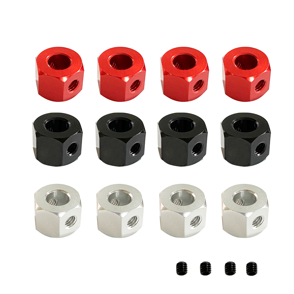 4pcs WPL 5mm Change 12mm Aluminum Alloy Adapter for WPL D12 Racing Vehicle Models RC Car Parts