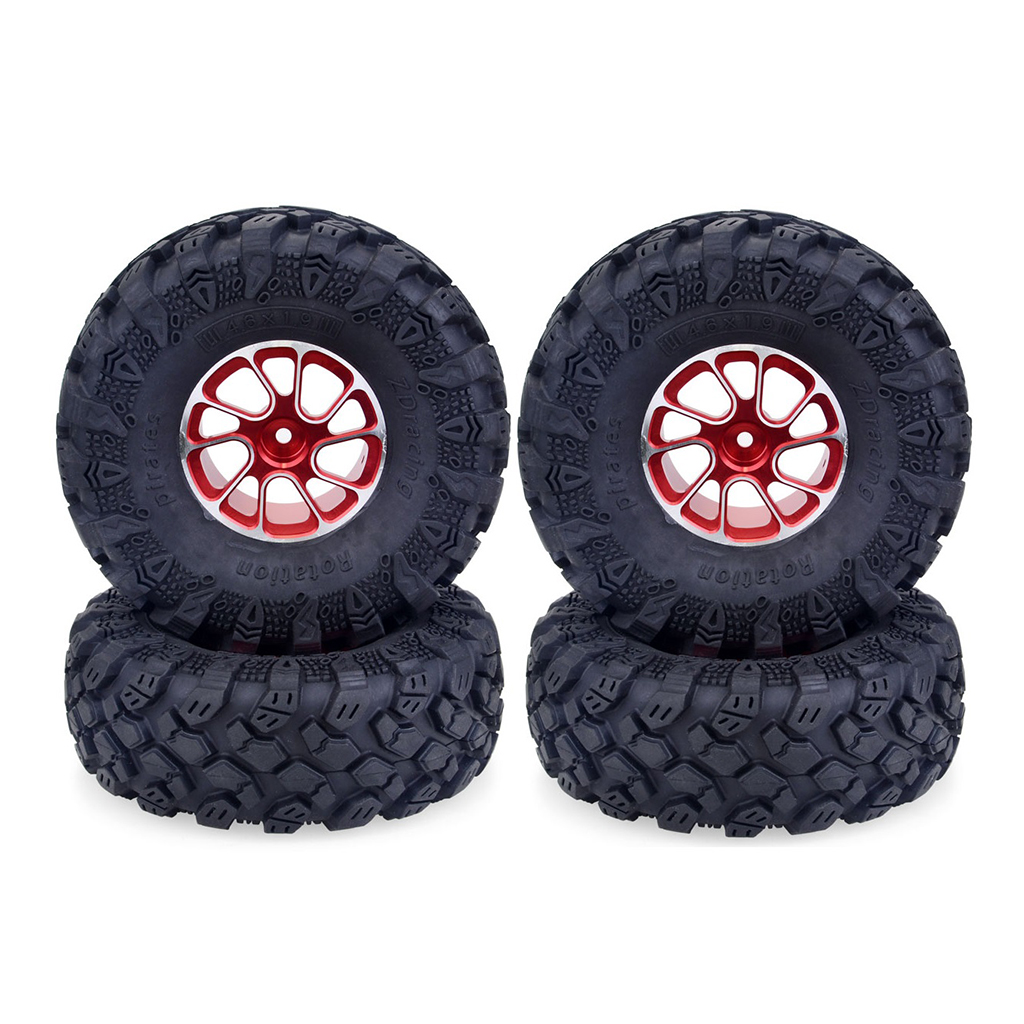 4PCS ZD Racing Priates 1.9Inch 1/10 Crawler RC Car Wheel Tire Vehicle Models Parts