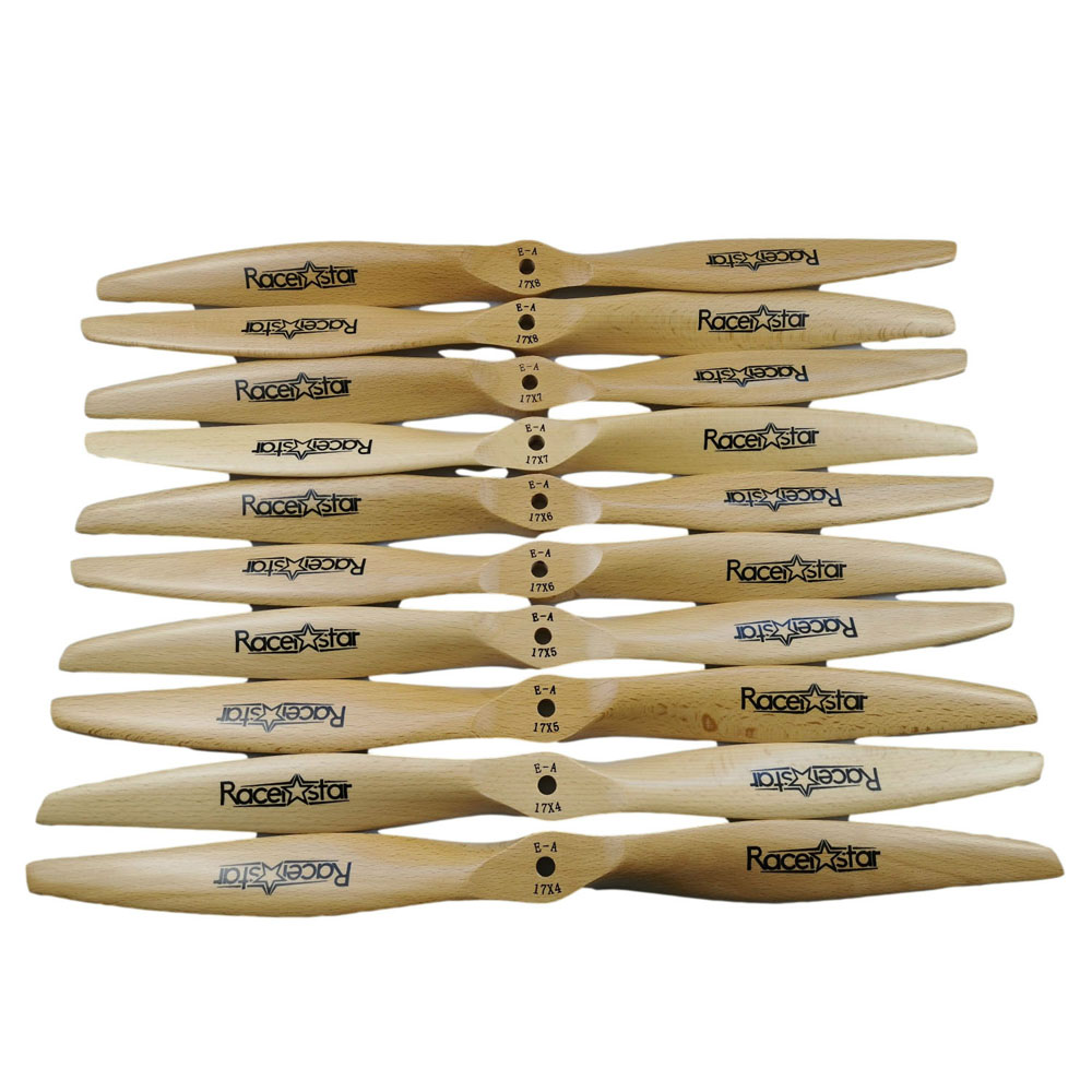 Racerstar 17 Inch 17x4 17x5 17x6 17x8 Electric Beechwood Propeller CCW/CW 1pc for RC Airplane Fixed Wing