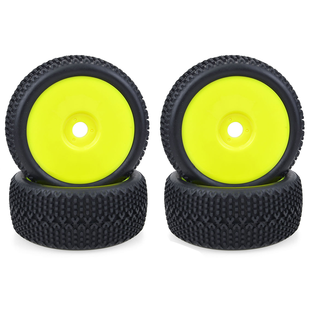 ZD Racing 4pcs 1/8 RC Car Wheel Tire Off Road Vehicle Parts Yellow 112*46mm