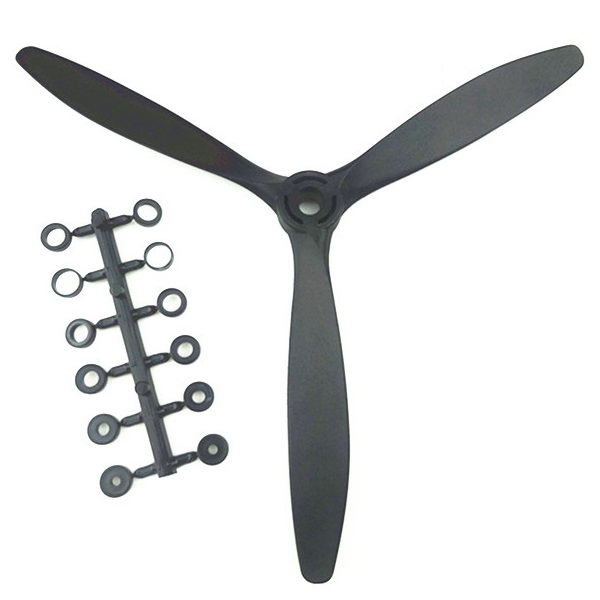 QTmodel 1060 10x6 inch Efficient 3 Leaf Blade Propeller for RC Airplane