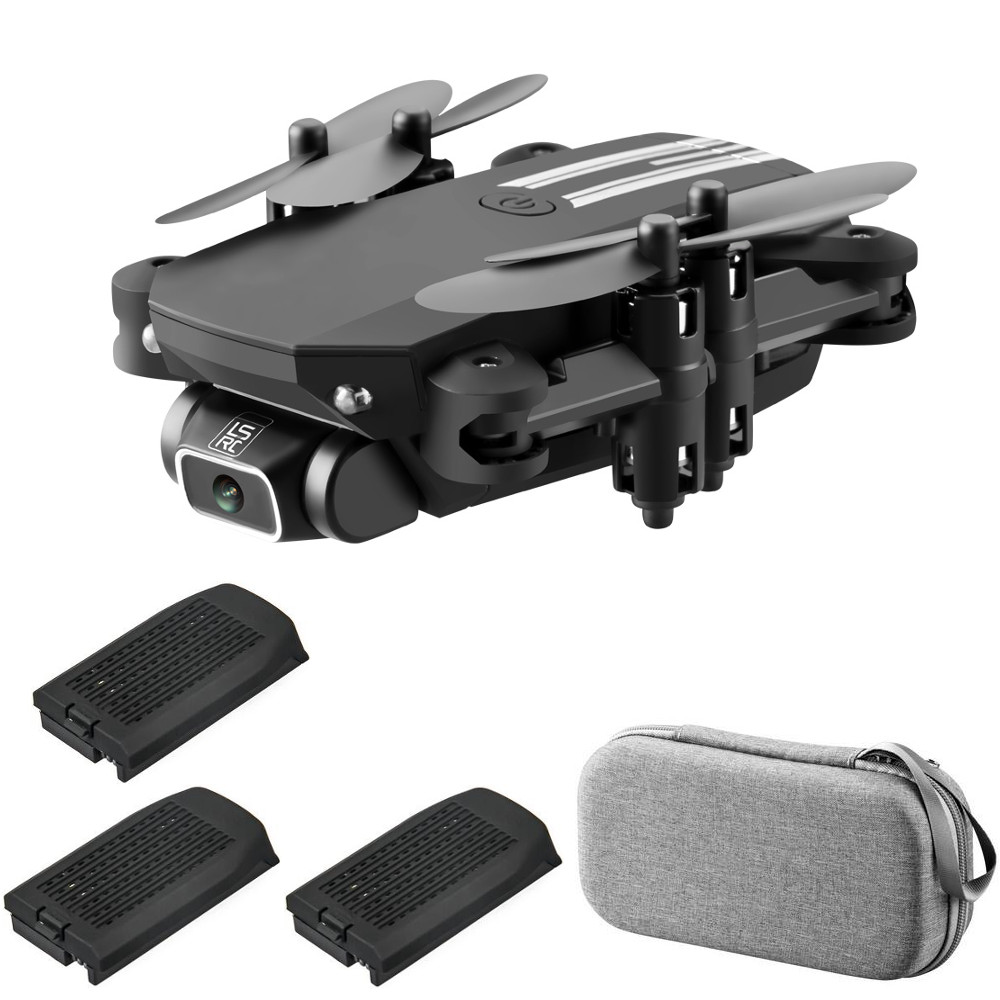 LS-MIN Mini WiFi FPV with 4K HD Camera Altitude Hold Mode Foldable RC Drone Quadcopter RTF Three Batteries