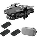 LS-MIN Mini WiFi FPV with 4K HD Camera Altitude Hold Mode Foldable RC Drone Quadcopter RTF Three Batteries