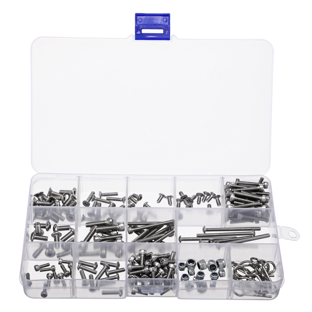205PCS RC Model Car Screw Box Tool Repair Kit for Rustler 4X4 VXL 1/10 Vehicles Model Parts