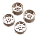 4PCS Firelap 1/28 RC Car Spare Metal Wheel Rims Hubs Two Widen Narrow IW04 Vehicles Model Parts