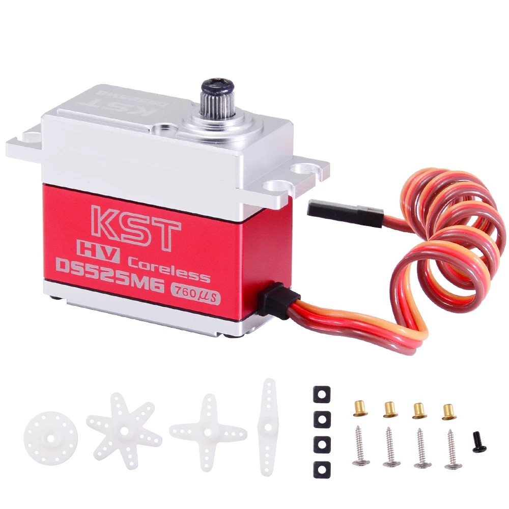 KST DS525MG 8.4V 7.5kg 0.04sec HV Coreless Metal Gear Digital Servo for RC Model UAV Car Boat Robot Arm Helicopter Airplane