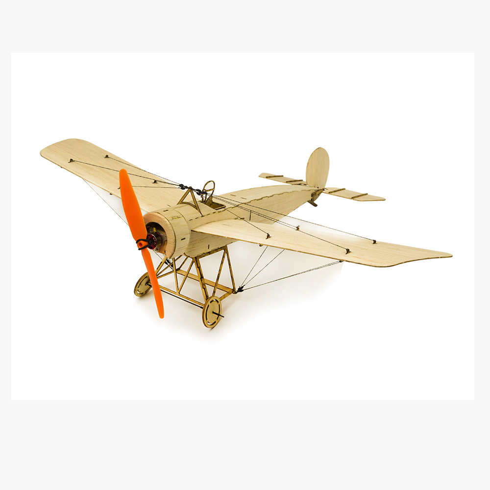 Dancing Wings Hobby Fokker E 420mm Wingspan Balsa Wood Trainer Beginner RC Airplane KIT with Power Combo