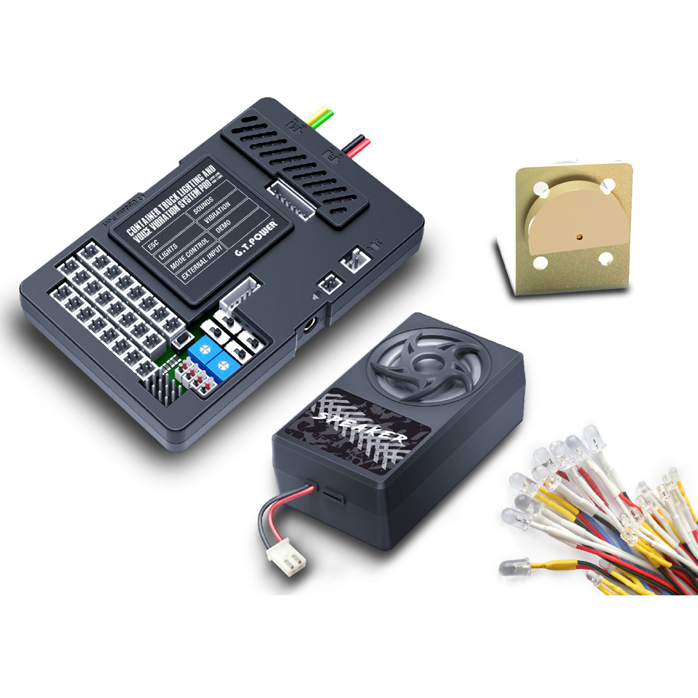 G.T Power Professional Version Container Truck Sound And Light Vibration 4 In 1 System European Version RC Car Parts