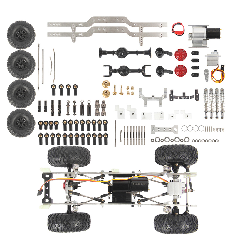 WPL D12 4x4 1/10 Metal RC Car Chassis Kit Vehicle Models Parts R582