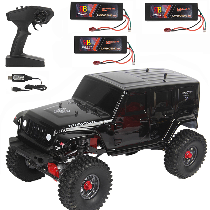 RBR/C 1/10 2.4G Metal Chassis RC Car Crawler Off Road Vehicle Models 6000mah Two Three Battery
