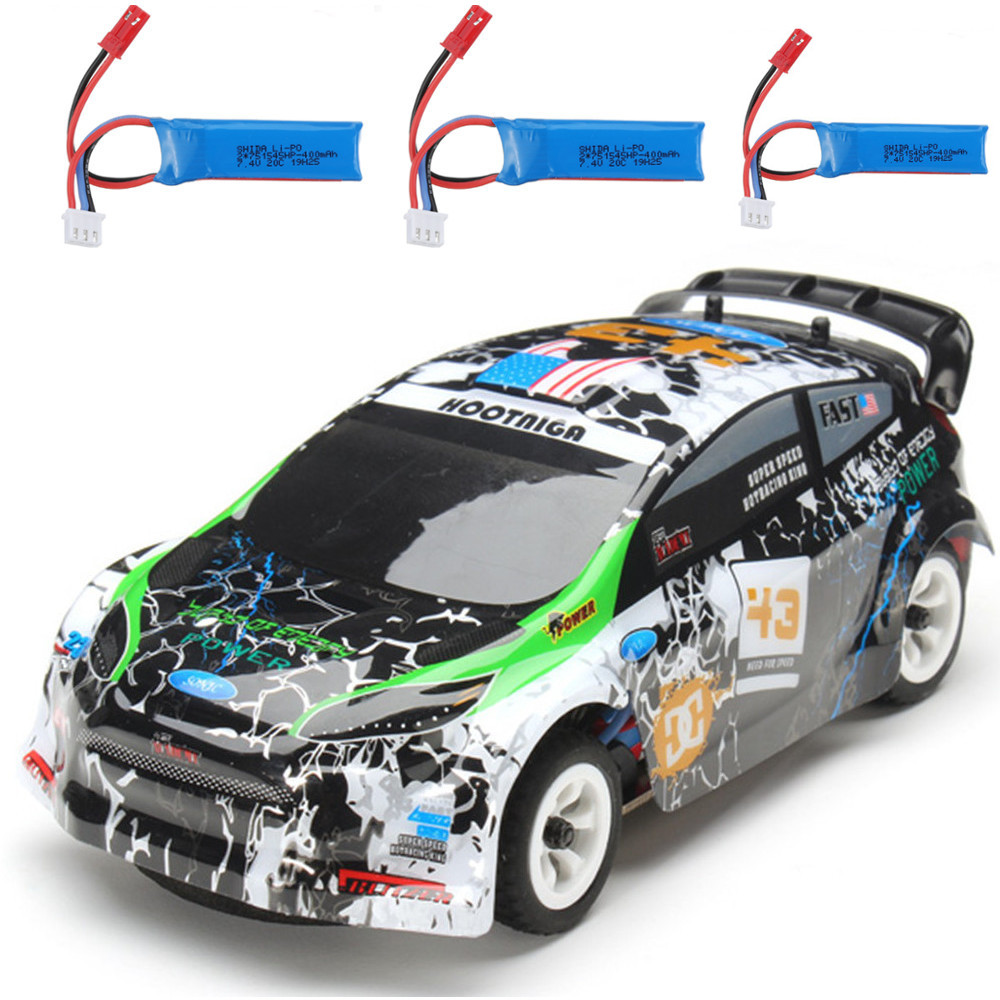 Wltoys K989 3/Three Batteries 1/28 2.4G 4WD Brushed RC Car Alloy Chassis Vehicles RTR Model