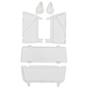 F1 F2 1/14 RC Car Spare Windows Transparent Windshield Lights F1-12 Vehicles Model Parts