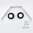 A Set 50 Class Landing Gear Kit Electronic Aluminum Landing Skid for RC Plane Fixed Wing