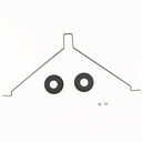 A Set Landing Gear with Wheels Steel Rod for KT Board RC Airplane