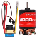 BAGGEE 540 55T Brushed Waterproof RC Car Motor 8000KV 60A Double Side ESC For 1/10 SCX10 TRX4 TRX6 RC Car Parts